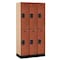 Salsbury Industries Wardrobe Locker, 36" W, 18" D, 76" H, (3) Wide, (6) Openings, Cherry 32368CHE - alternate 1